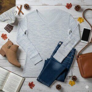 Saturday Sunday by Anthropologie Space Dye V-Neck Tunic - Medium